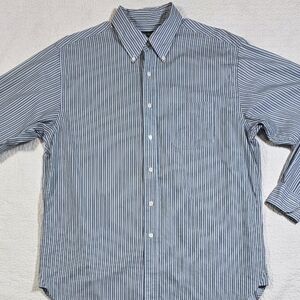 Brooks Brothers Country Club Blue/Green Striped Dress Shirt